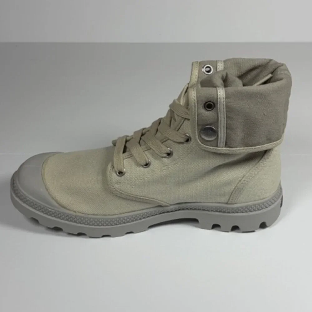 Palladium Baggy Boots Vapor Grey Canvas High Top Fold Down Men’s‎ 7 Women’s 9